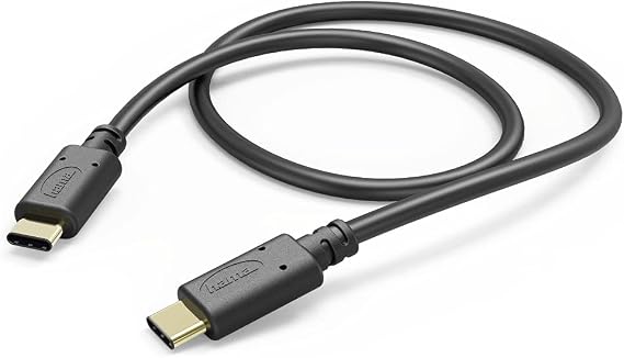 USB-C - USB-C, Şarj/Data Kablosu 0.2 m, Siyah