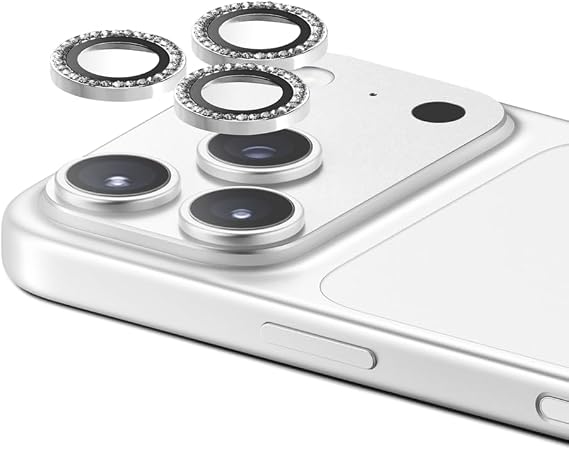 CASETiFY Camera Lens Gem [High clarity/Easy installation/Scratch-proof] for iPhone 17 Pro/iPhone 17 Pro Max - Silver