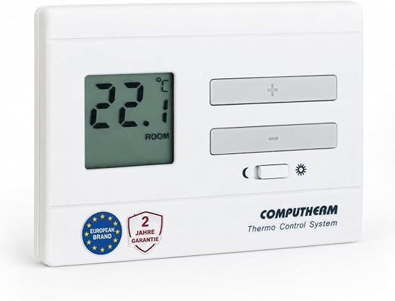 COMPUTHERM Q3 Digital Wall Room Thermostat, Temperature Thermometer, Economy & Comfort Mode