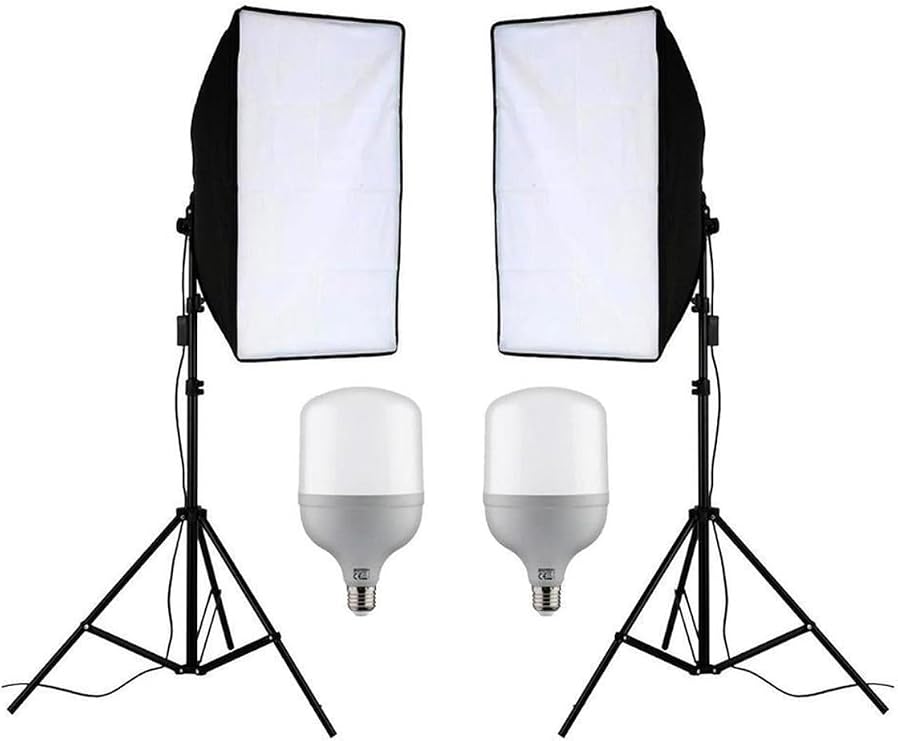 AA Plus Ikili Softbox Seti (50X70 Cm) Lambalı Toplam 9000 Lümen Beyaz