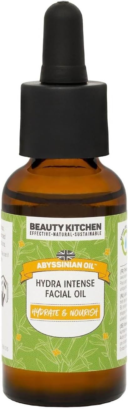 Beauty Kitchen - Hydrating Abyssinian Oil Intense Moisture Facial Oil 30ml - Anti Aging Oil for Glass Skin - Supports Skin Barrier - Vegan/Cruelty Free