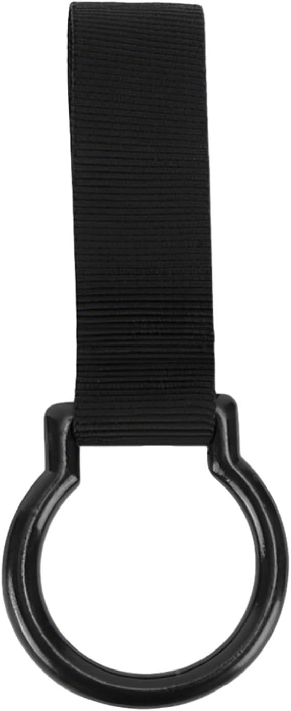 1 Pack Universal Flashlight Holster and Belt Holder Black Ring Clip for Secure Carry Adjustable Mount for Tactical Work and Outdoor Activities