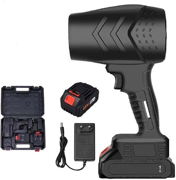 Seese Cordless Leaf Blower, Turbo Jet Blower Leaf Blower, Cordless Compact Air Blower Turbo Large Volume Dust Air Blowers Dryer, Leaf Blowers, Turbo Jet Blowers for Car Corner Garden Cleaning
