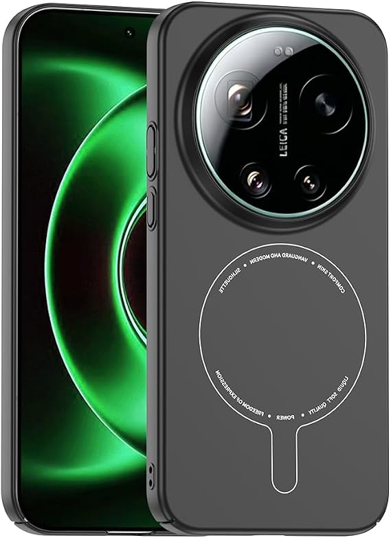 Aksesuarcim Xiaomi Mi 17 Ultra ile Uyumlu Kılıfı Ultra İnce Kamera Lens Korumalı M-Safe Şarj Özellikli Sert Silikon Kapak Elio Siyah