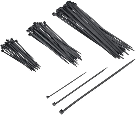 tek-iş Plastik Kablo Bağı Cırt Kelepçe Set 100 mm - 150 mm - 250 mm X 2.5 mm Siyah (20 şer adet X 3) 60 Adet