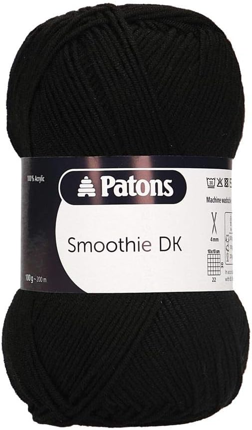 Patons Smoothie DK, Black (1033), 100g