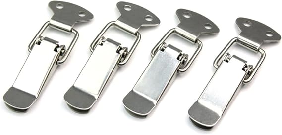 Stainless Steel Toggle Latch Spring Loaded 4pcs for Boxes and Chests