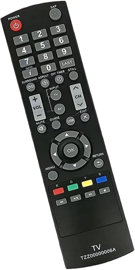 Remote Control TZZ00000006A for TC32LC5 TC32LC54 Multiple Models Durability Intuitived Button Layout Portable Remote