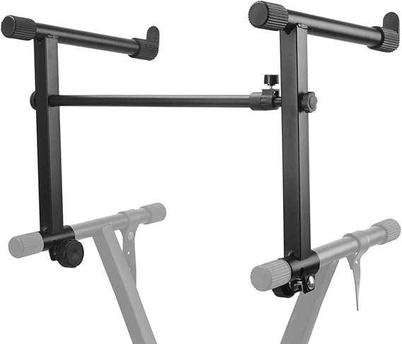 Keyboard Display Stand | Adjustable X Shaped Keyboard Stand - Sturdy Display Sheet Music Holder, Double Layer Musical Instrument Accessories for Home Studio