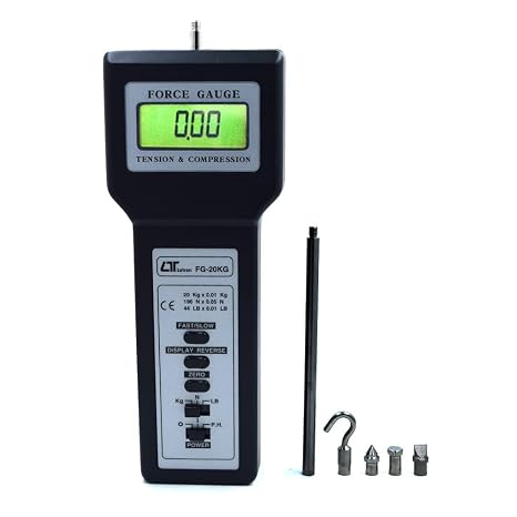 ** Digital Force Gauge (Range:196.10 Newton) for Tension Spring, Peel Testing, Compression Spring, Bearing Torque |Model: FG-20KG