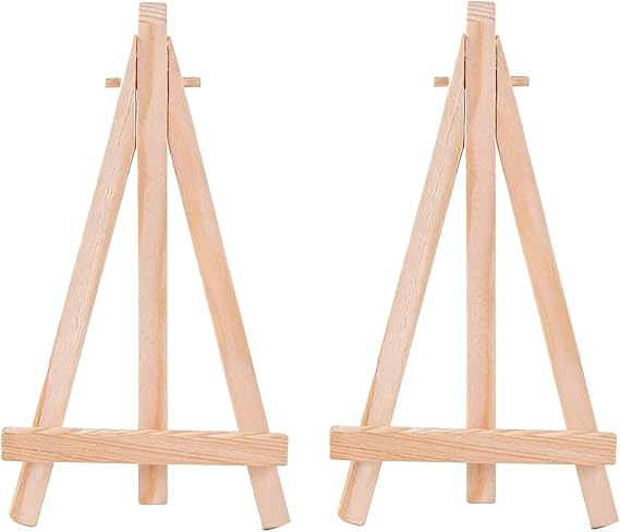 2Pcs Mini Easels Stand,Small Wooden Easel Canvas Stand for Display Painting