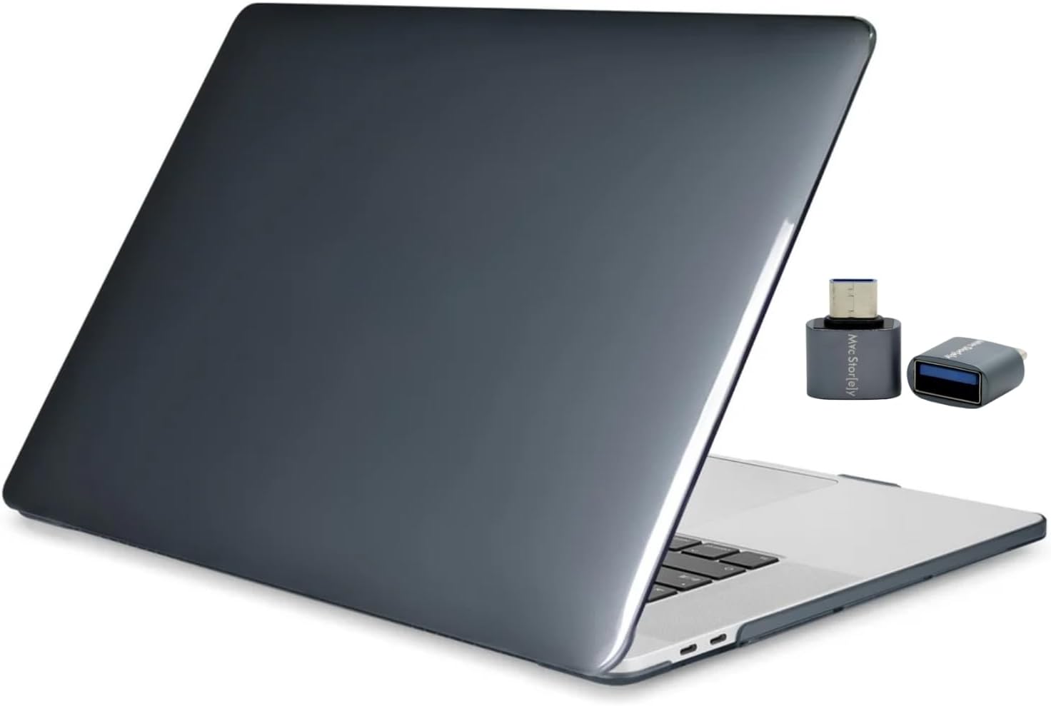 McStorey MacBook Pro Kılıf 16.2 İnç M4–M3–M2–M1 Uyumlu Kristal Parlak TPU Şeffaf Ultra İnce Darbe Çizik Koruyucu Hardcase Sert Kapak Siyah