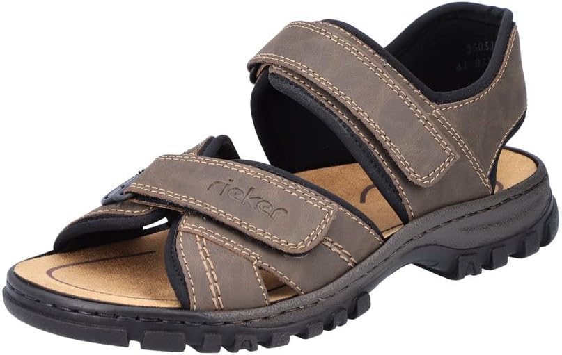 Rieker Men's 25051 Sandals, Gray, 8 UK