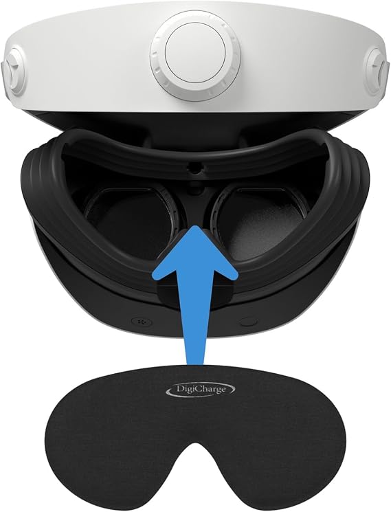 Digicharge PS VR2 Lens Protective Cover, Dustproof & Anti-Scratch Cap, 14mm Thick Foam, Protects Sensor and Lens