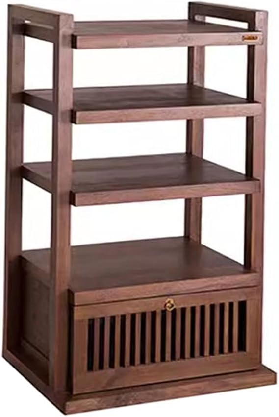 speaker stand Audio Rack Amplifier Cabinet Amplifier Rack Sound Rack Cabinet Solid Wood Professional Placement Rack With Drawer Sound Cabinet speaker stands floor pair(61 * 53 * 116cm)