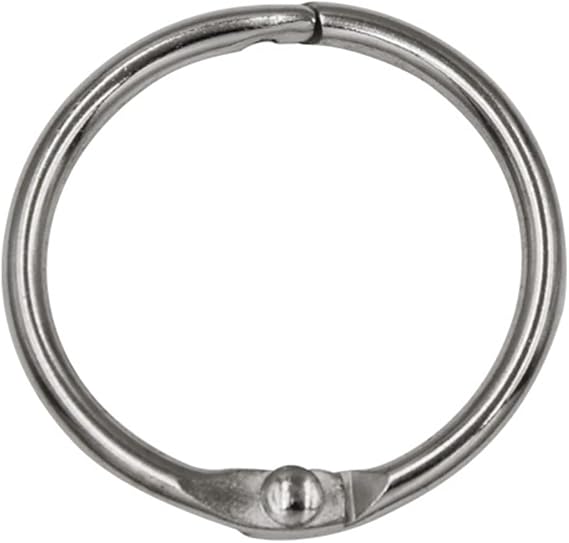 10 Pack Loose Leaf Binder Rings,Binder Rings,Keychain Key Rings,Metal Book Rings,Silver for School-Home, Or Office