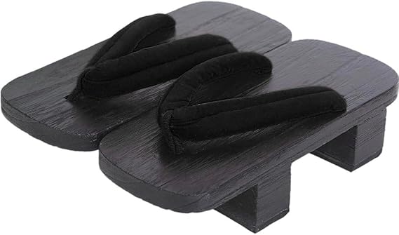 Japanese Geta Clogs Unisex Sandals Wooden Shoes Two-toothed High Cos Couple Shoes Cos Samurai Shoes, Kimono Flip Flops Summer Slippers for Adults