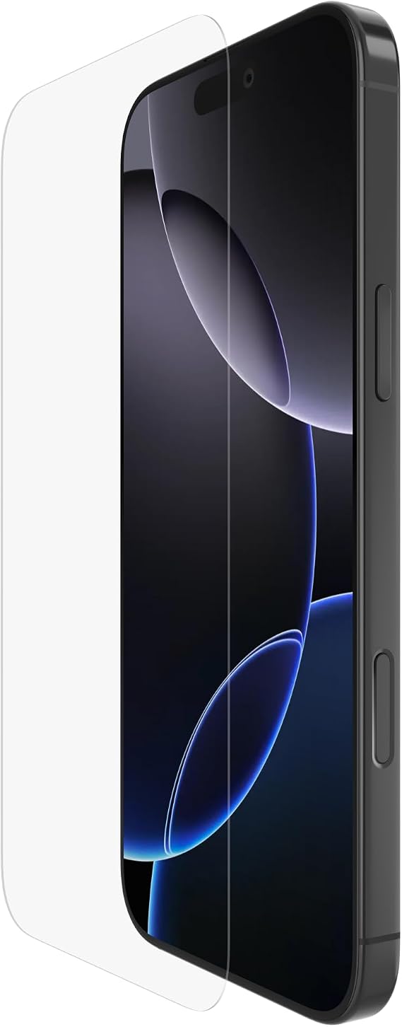 Belkin ScreenForce UltraGlass 2 iPhone 16 Pro Max Screen Protector, scratch-resistant, 9H hardness tested glass, slim design, with bubble-free application, full screen coverage for iPhone 16 Pro Max