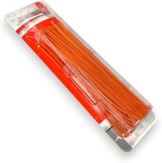 Tek-İş Turuncu Plastik Kablo Bağı | 200mm x 2.5mm | 100 Adet | Cırt Kelepçe Seti | Kablo Toplama ve Sabitleme Çözümü