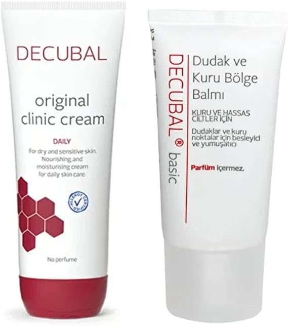 Decubal Kuru ve Hassas Ciltler için Klinik Krem 250 ml ve Dudak Balmı 30 ml