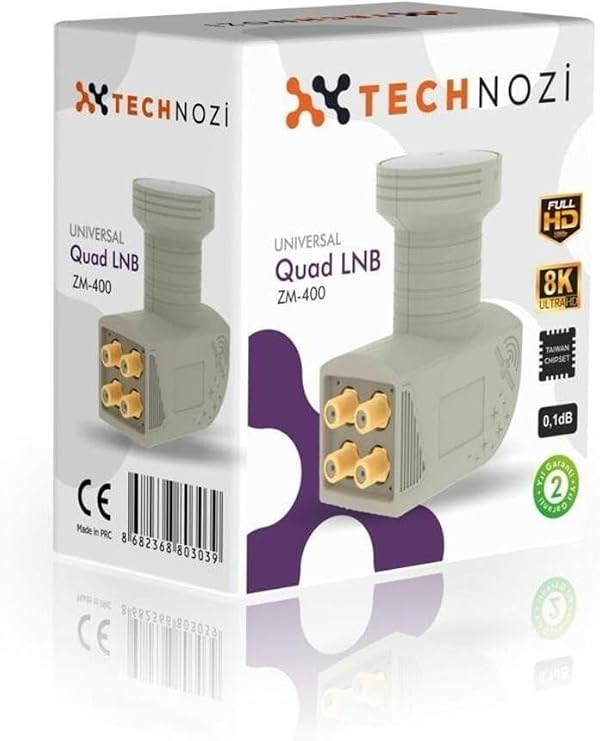 Universal 4'lÜ Lnb Quad 8k Ultra Hd