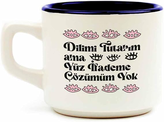 PALTO TASARIM Dilimi Tutarım Ama Yüz İfademe Çözümüm Yok Beyaz Venüs Kupa - Hediye Seramik Kupa