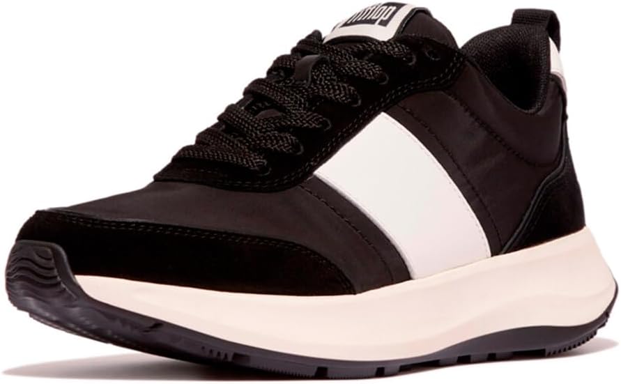Fitflop F-Mode Flow Leather Trainers Black