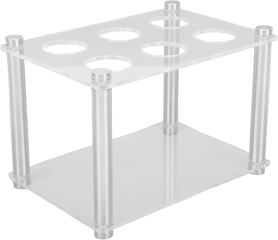 Clear Acrylic Cartridge Bottle Holder, 6 Hole Storage Rack for Cirkuls