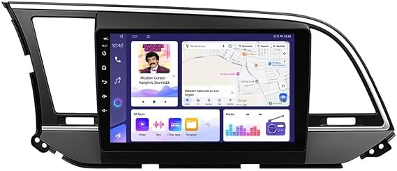 9 İnç Android Multimedya CarPlay Android Auto Navigasyon Kameralı 10GB RAM 256GB Pro - Hyundai Elantra 2016-2018 ile uyumlu