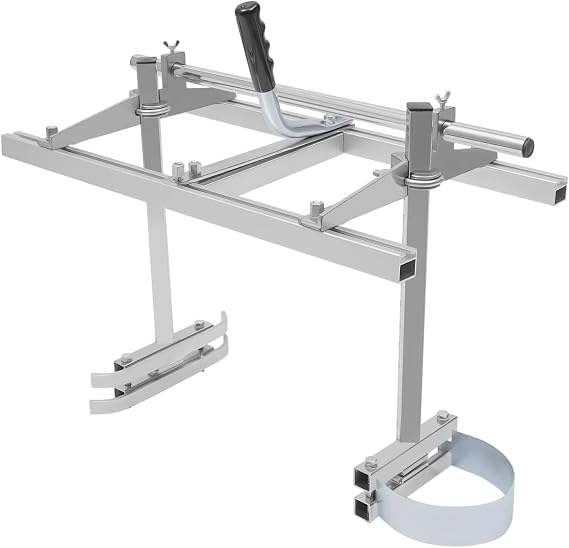 Chainsaw Mill Portable Sawmill 14"-24" Guide Bar Galvanized Steel Chainsaw Planking 1/2-13" Thickness, Wood Lumber Cross Cutting Saw Mill for Builders and Woodworkers, Silver