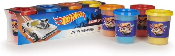 Hot Wheels Play Dough Pack of 4 - (4 x 100 gr)