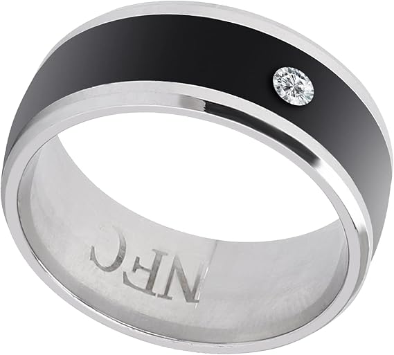 NFC Ring,Smart Ring Android,NFC Multifunction Smart Rings Magic Wearable Device Universal for Mobile Phone(Size 9) (size11)