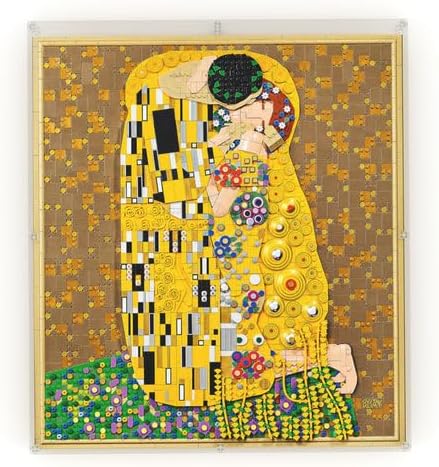 Wall Mounted Display Case Compatible with LEGO 31221 Gustav Klimt – The Kiss - Wall Mounted Display Case