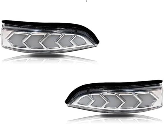 Dynamic Amber Front Side Mirror Turn Signal Lights Welcome For Toyota For Avalon For Corolla For iM For Prius C LED Turn Signal Light(Clear)