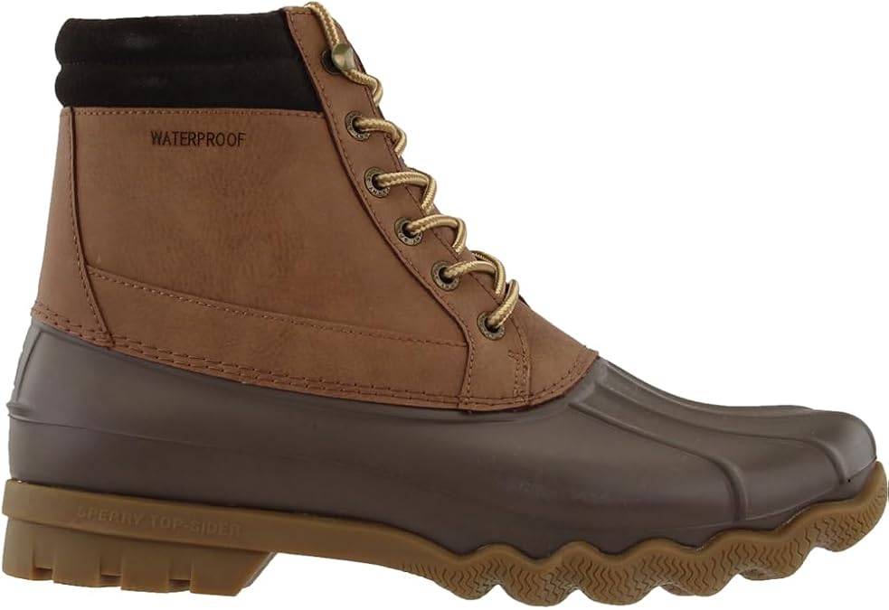 Sperry Men's Brewster Boot Seasonal Tan/Navy/Plaid