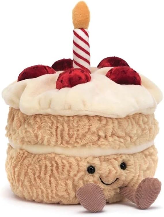 Jellycat Amuseable Birthday Cake - L: 12 cm x l: 12 cm x h: 16 cm