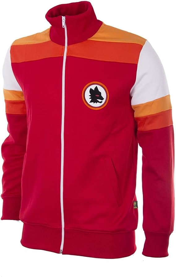 AS Roma Men's 1979-80 Retro Football Long Neck Jacket