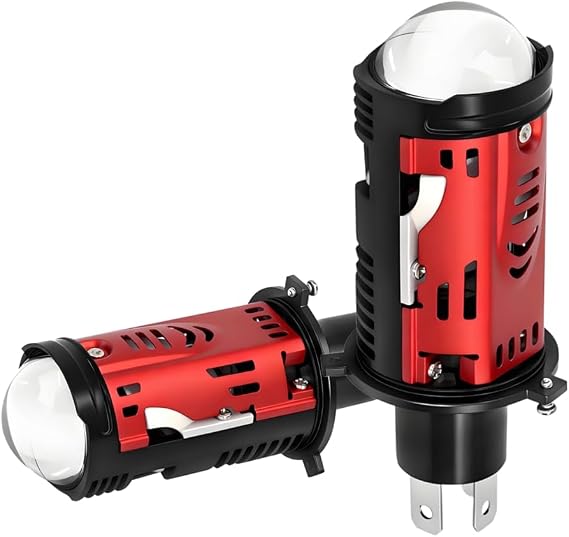 Bi LED H4 Projector Lens Light 6000K Mini Car Motorcycle Light Bulbs Plug and Play