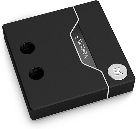 EK Water Blocks Quantum Velocity2 CPU Water Block, 9.45 x 9.45 x 3.4 cm, Desktop Compatible
