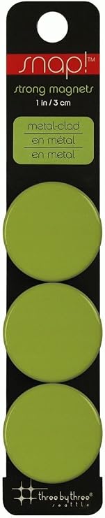 Snap Color 3er Packung Magnete 3 cm Green