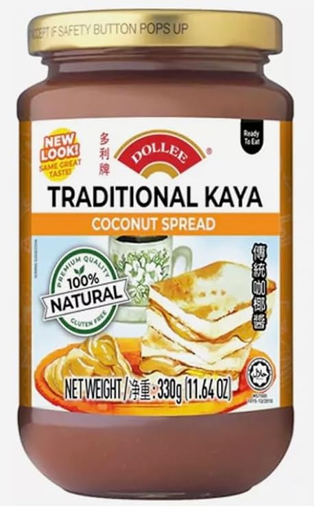Dollee Malaysian Kaya Coconut Spread Paste Jam 330g HALAL - Traditional Kaya Coconut Spread