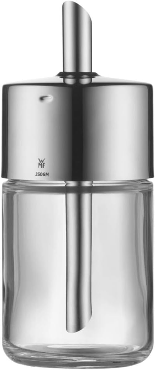 WMF Barista Şekerlik, 240 g, Cam Şeker Dağıtıcı, Cromargan® Yüksek Kaliteli Parlak Paslanmaz Çelik, Beyaz ve Esmer Şeker, Kakao ve Baharat İçin