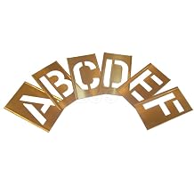 Interlocking Brass Stencils 75mm A - Z Letter Set
