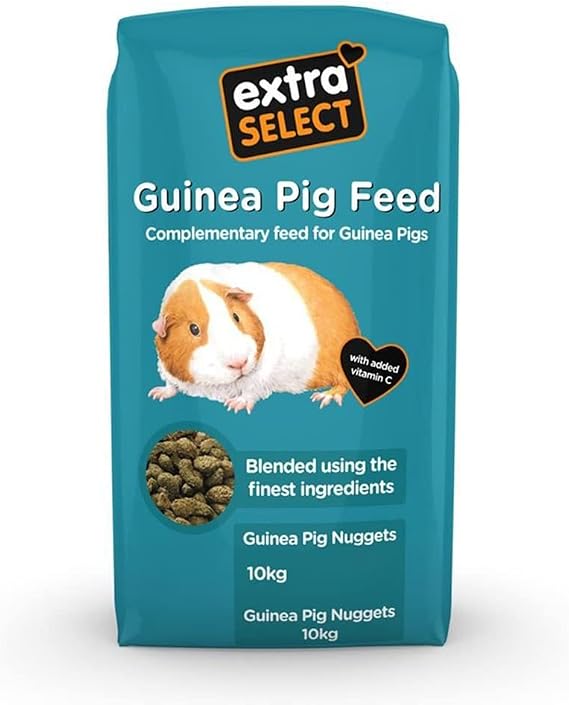 Extra Select Guinea Pig Nuggets - Dry Pellets with Vitamin C Small Animal Food Guinea Pig Food Nuggets - 10kg