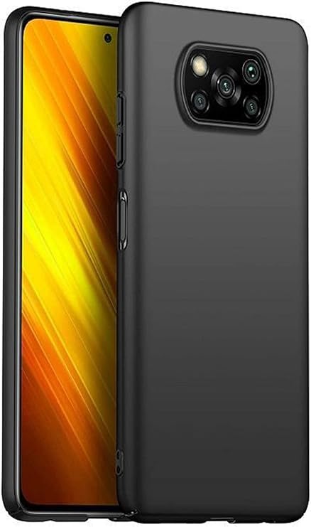 KZY İLETİŞİM Xiaomi Mi Poco x3 ile uyumlu Kapak Mat Siyah Silikon Lux Kılıf