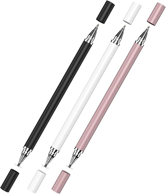 Microcase Universal Telefon Tablet iPad 2in1 Disk Uçlu Stylus Pen Dokunmatik Kalem - AL3463 (Rose Gold)