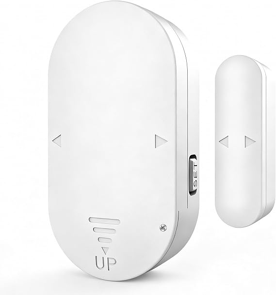Multi-function Door Open Alarm and Chime Sensor with Customizable Alert Modes Doorbell Sound, Five Modes to Switch Between, 130 dB, Freezer Door Alarm for Home, Fridge, Freezer, Windows, Doors,1 Pack