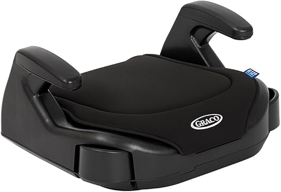 Graco Booster Basic R129 Backless Booster Car Seat, Lightweight at only 1.4kg, Suitable from approx. 7 to 12 years (135-150cm), Black fashion