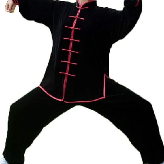 IQOAIJ Women's Tai Chi Uniform Chinese Traditional Tai Chi Suits Martial Arts Wear Long Sleeve Morning Exercises Kung Clothing