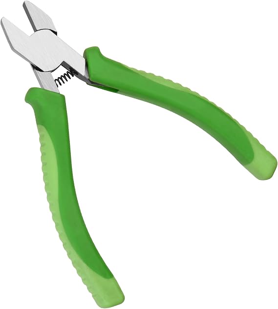 5 Inch Mini Short Flat Nose Pliers with Comfort Grip, pring Loaded Pliers for Wire Bending Warpping Shaping, Jewelry Making and DIY Projects, Micro Functional DIY Hand Tools